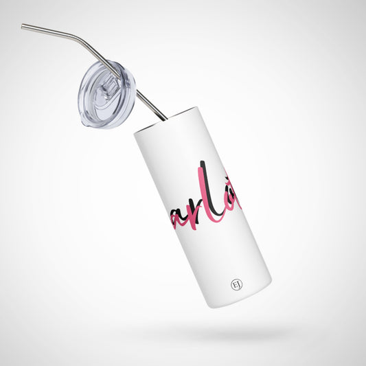 Customisable White Stainless Steel Tumbler