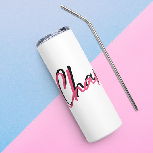 Customisable White Stainless Steel Tumbler