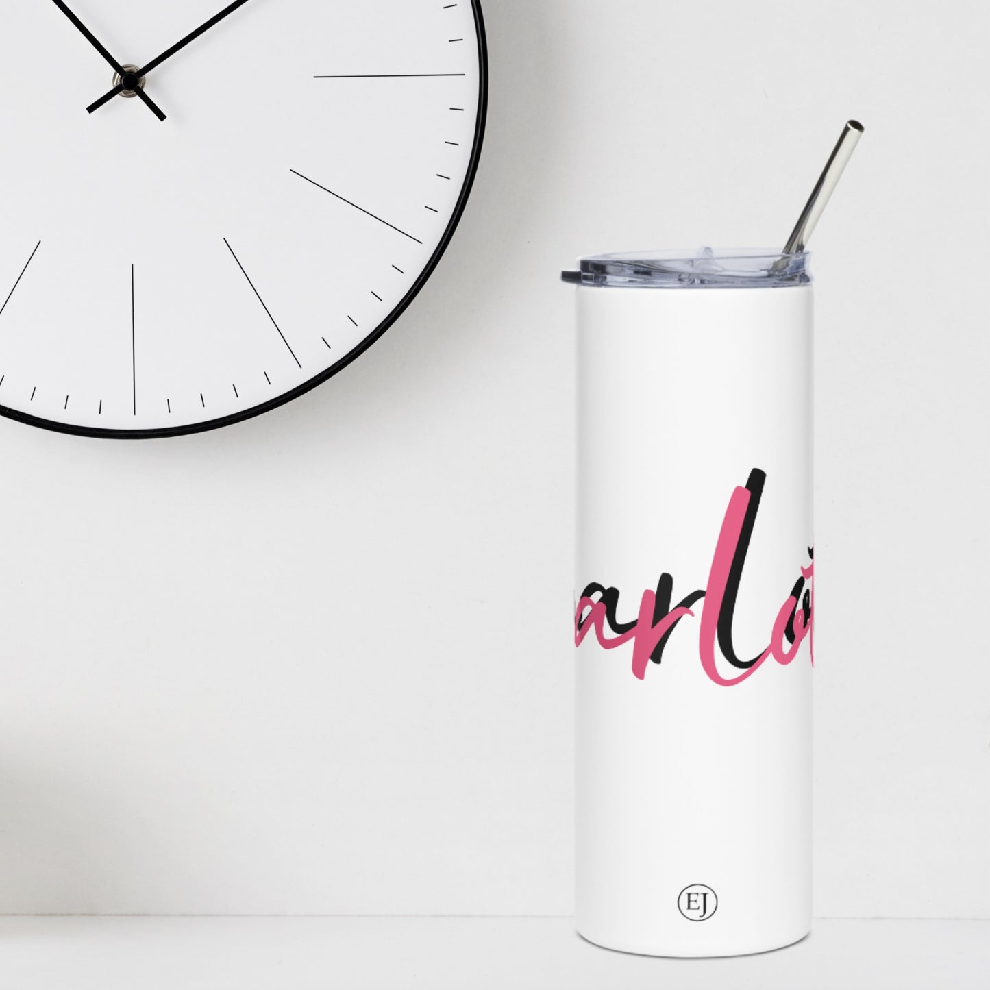 Customisable White Stainless Steel Tumbler