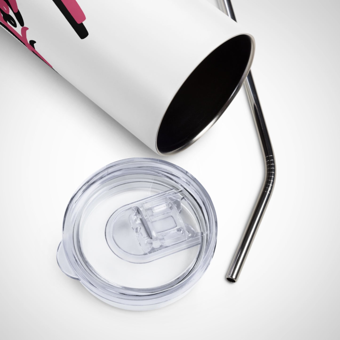 Customisable White Stainless Steel Tumbler