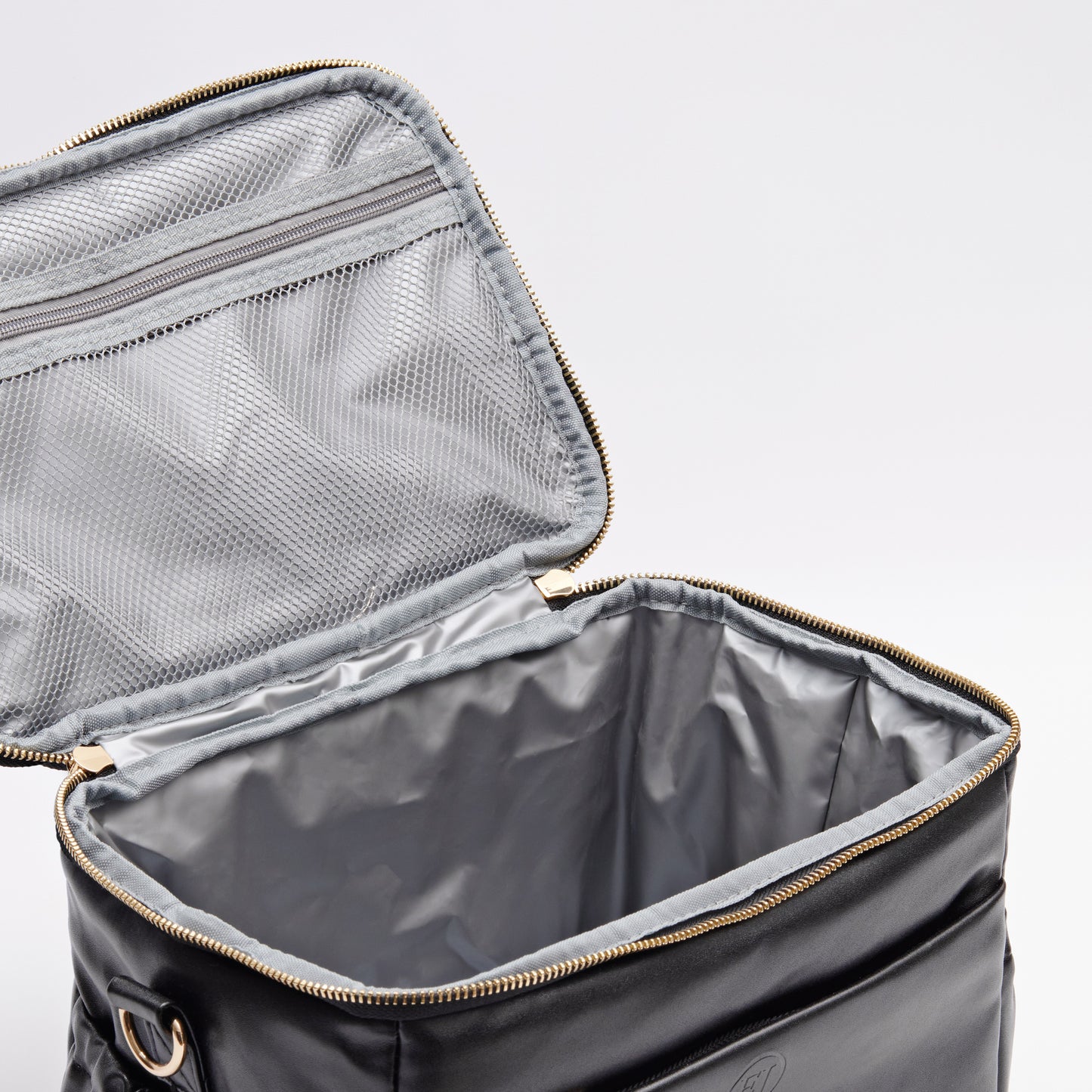 Premium Sustainable Insulated Lunch Bag – Cruelty-Free, Waterproof Faux Leather, Hot & Cold - Obsidian Black