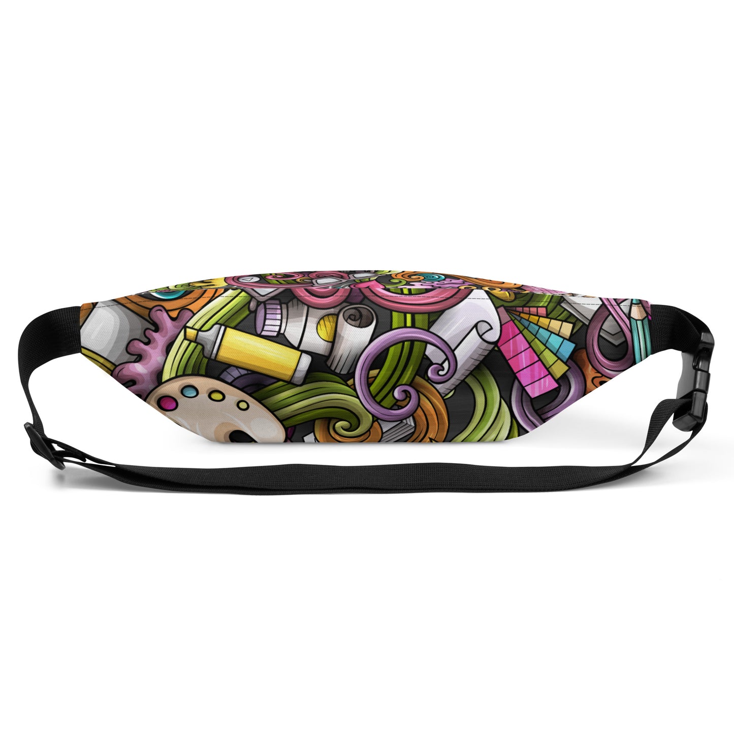 Artistic Tools Colorful Doodle Fanny Pack - Water-Resistant, Adjustable Straps, Perfect for Artists On-The-Go