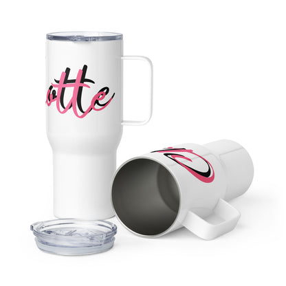 Customisable Stainless Steel Travel Mug with Handle - 25 oz, BPA-Free, Spill-Proof Lid, Printed to Order, Ships from U.S.