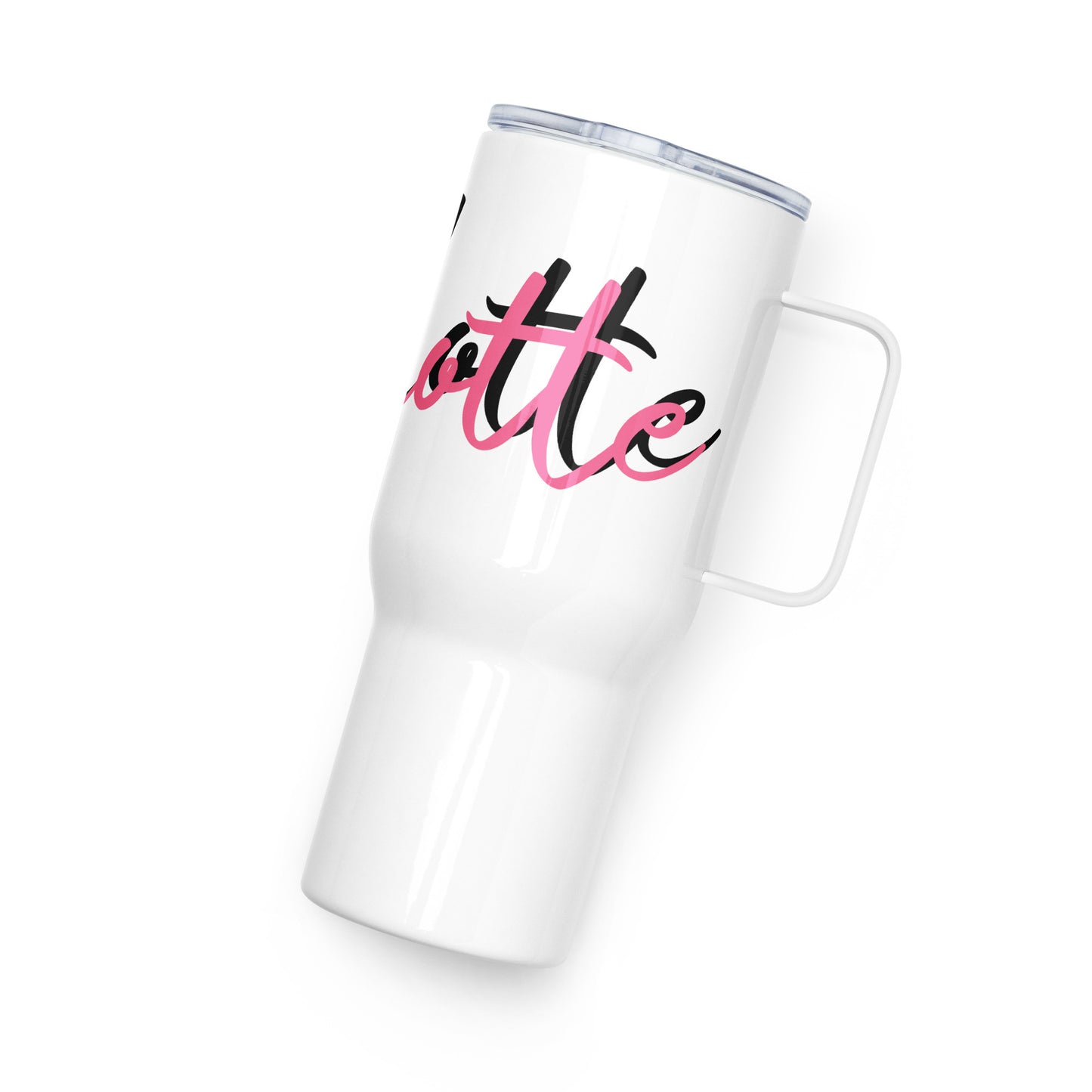 Customisable Stainless Steel Travel Mug with Handle - 25 oz, BPA-Free, Spill-Proof Lid, Printed to Order, Ships from U.S.