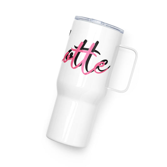 Customisable Stainless Steel Travel Mug with Handle - 25 oz, BPA-Free, Spill-Proof Lid, Printed to Order, Ships from U.S.