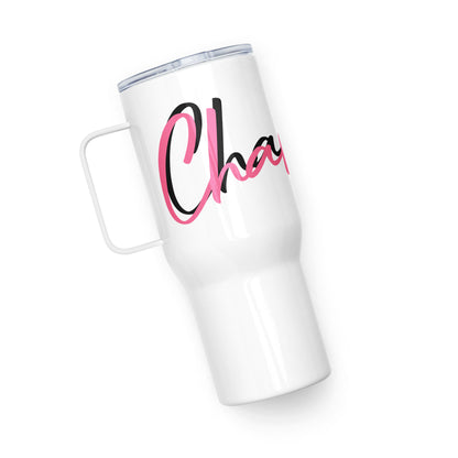 Customisable Stainless Steel Travel Mug with Handle - 25 oz, BPA-Free, Spill-Proof Lid, Printed to Order, Ships from U.S.