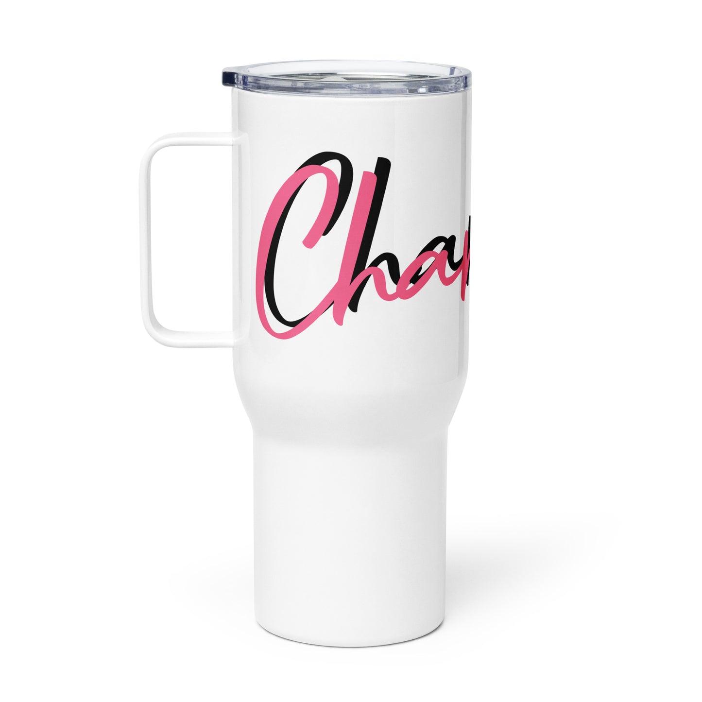 Customisable Stainless Steel Travel Mug with Handle - 25 oz, BPA-Free, Spill-Proof Lid, Printed to Order, Ships from U.S.