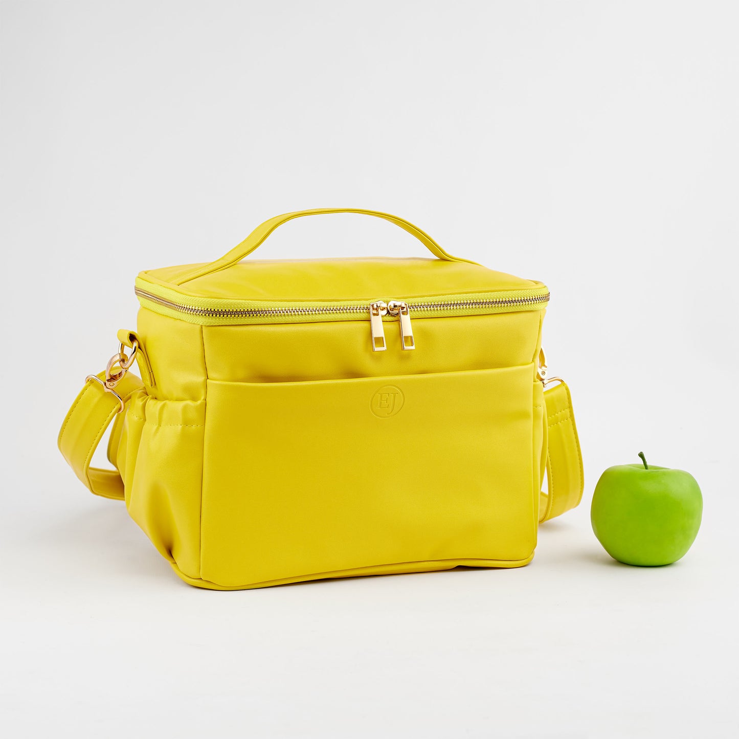 Premium Insulated Lunch Bag, Cruelty-Free and Waterproof Faux Leather - Pink